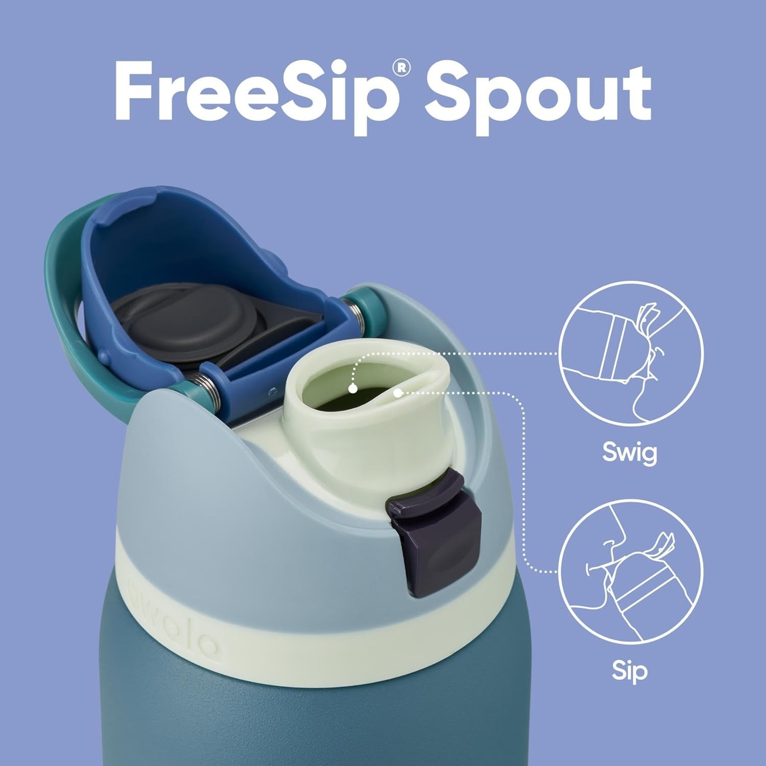 Owala FreeSip Insulated Stainless Steel Water Bottle Straw BPA-Free Travel Sport