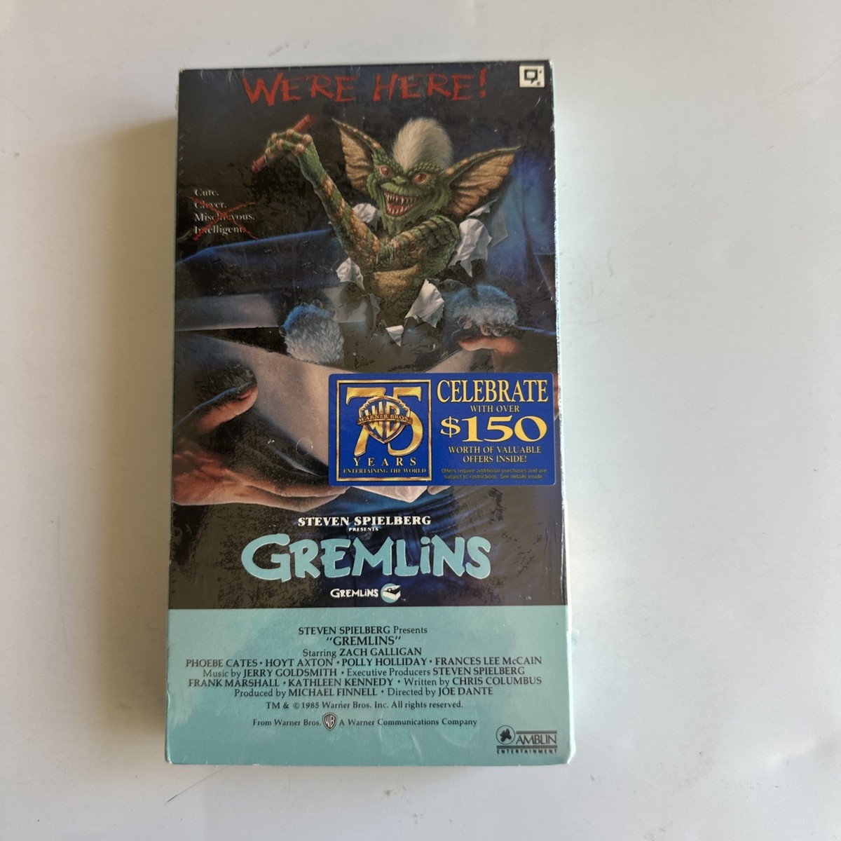 Gremlins (VHS, 1995) brand new factory, sealed UPC removed