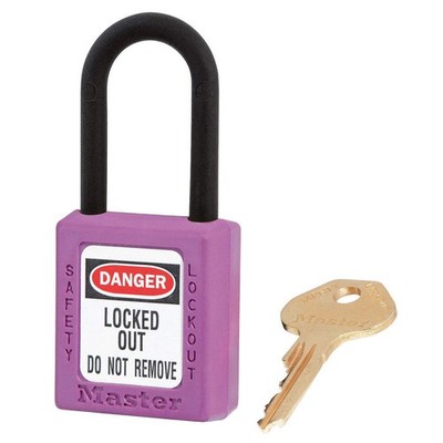 MASTER LOCK 406PRP Lockout Padlock,KD,Purple,1-3/4''H 6MCP9