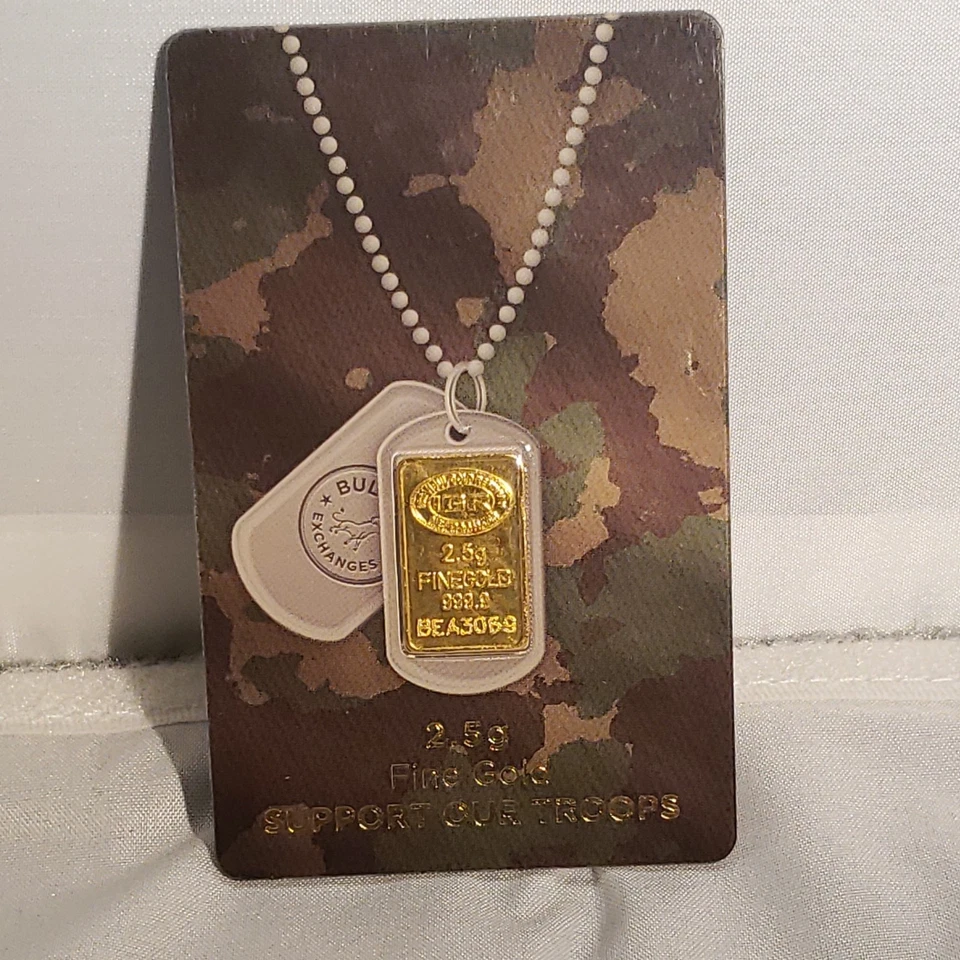 2.5Gram-1Gram-1/2Gram Gold Bars Support Our Troops Factory Sealed IGR-Lot Of 3 - Image 2 of 4