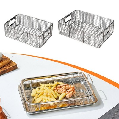 Fry Basket Snacks Container Stainless Steel Wire for Restaurant Home Kitchen