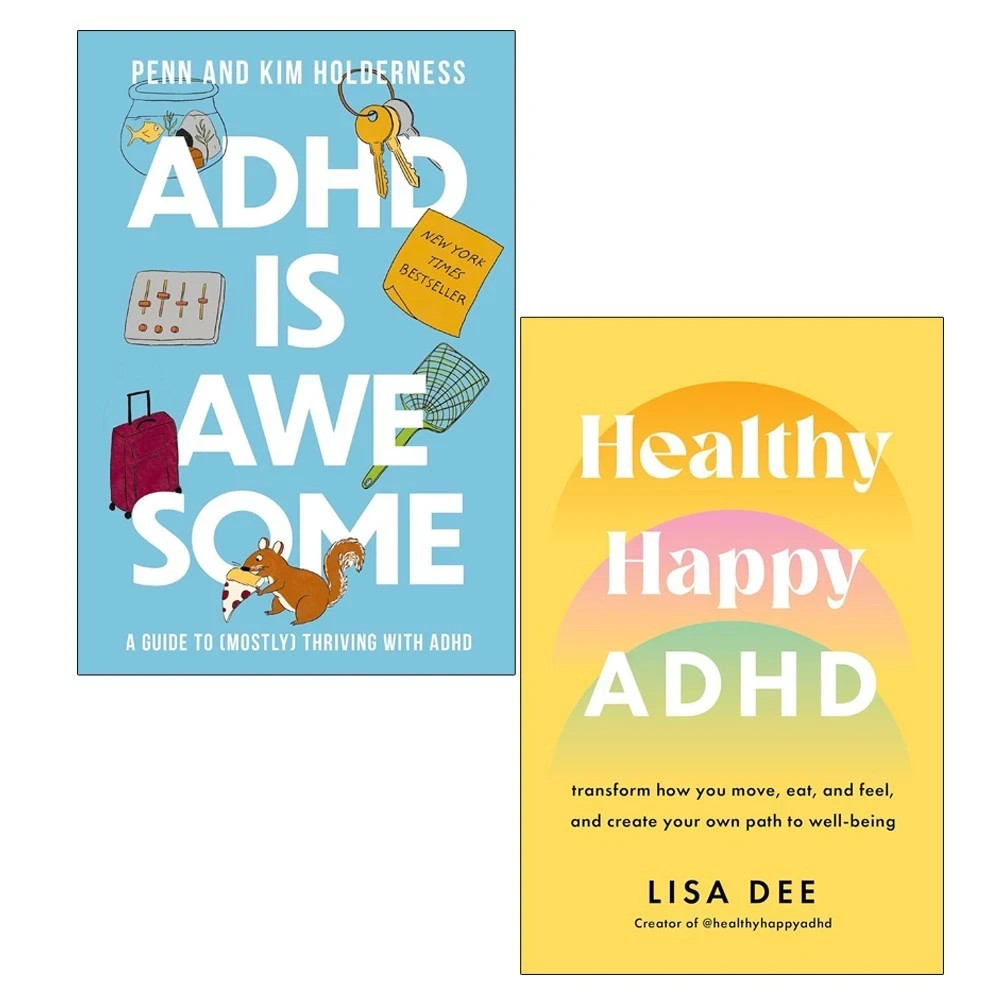 ADHD is Awesome Penn Kim Holderness , Healthy Happy ADHD Lisa Dee 2 Books Set