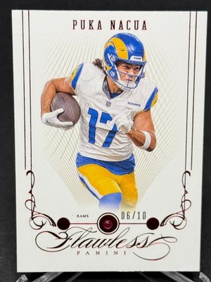 2023 Panini Flawless - Puka Nacua - Anniversary - Authentic Ruby /10 - RC Season