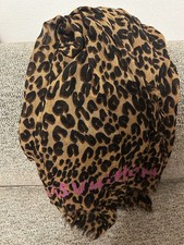 LOUIS VUITTON Leopard Cashmere Stole Shawl Brown Etole Leopard Scarf
