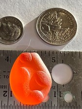 Did you ever see a RARE Large Perfect Piece of Surf Tumbled ORANGE Sea Glass 