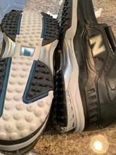 New Balance Men's Black and White Sneakers