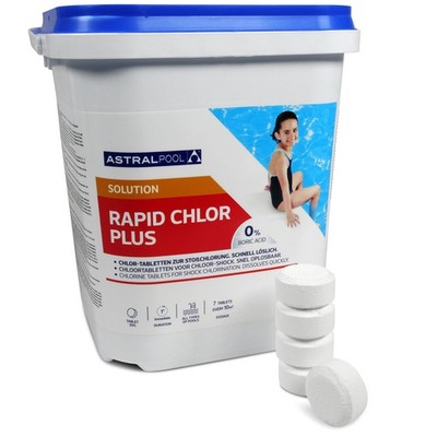 5 kg Schnell Chlortabs 30g Astralpool Rapid Chlor Plus Chlor-Fixtab Schwimmbad