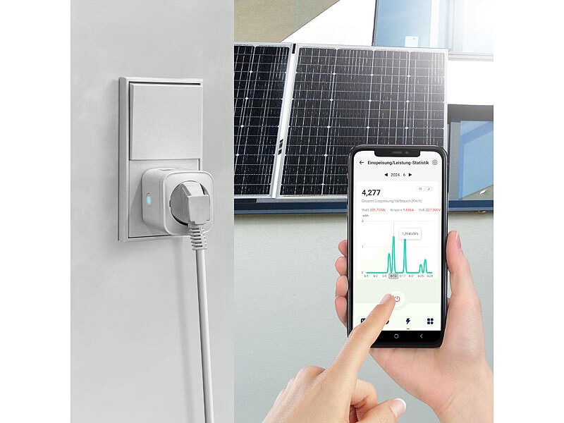 Prise connectée avec wattmètre Revolt 16A programmation smartphone - 4