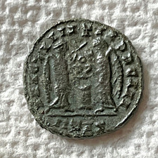 Ancient Roman Empire Coin 27 BC-476 AD. Bronze Two Victories Shield over Altar