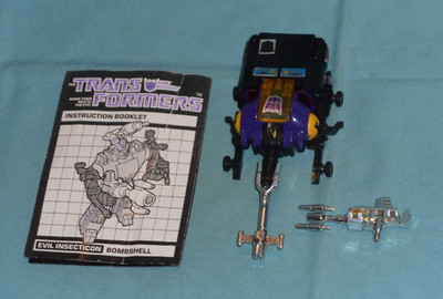 original G1 Transformers insecticon BOMBSHELL 100% COMPLETE w/ booklet FREE SHIP