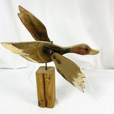 Vintage Whirligig Mallard Duck Wind Spinner 50+ Years Old - AS IS - Read