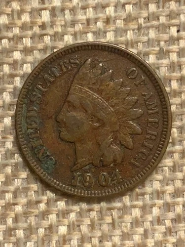 1904 Indian Head Cent Extremely Fine XF Details