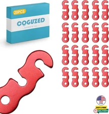 20PCS Rope Tensioner & Tightener Aluminum Alloy Camping Tent Guyline Cord Adjust