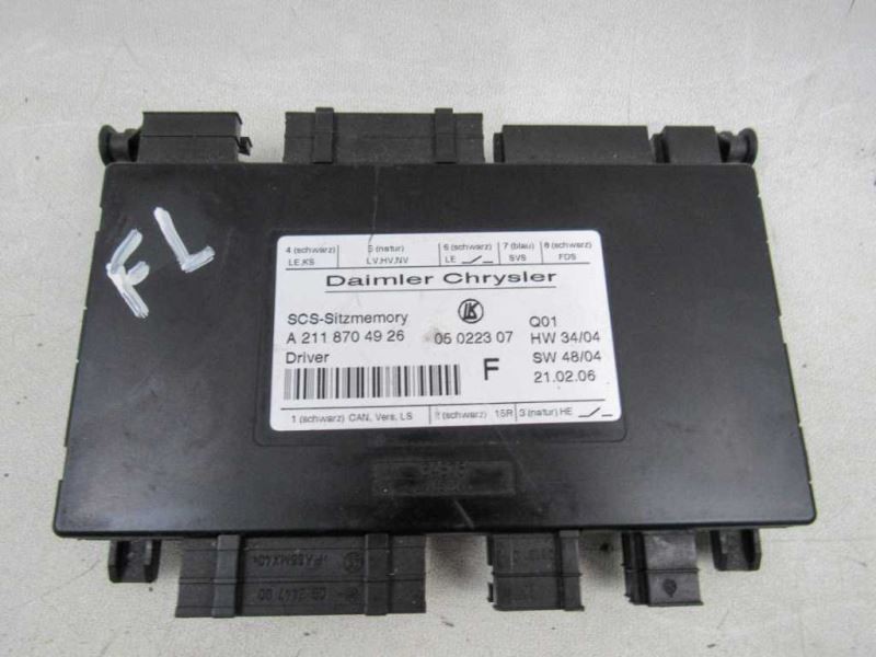 03-09 Mercedes W211 W219 X164 E350 Seat Control Module Front Left OEM0