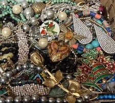 Vintage  Modern Some Signed Costume Jewelry Lot Full Small Priority Box  354