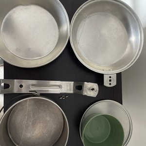 Boy Scouts of America metal camping mess kit cooking meal pan set Vintage