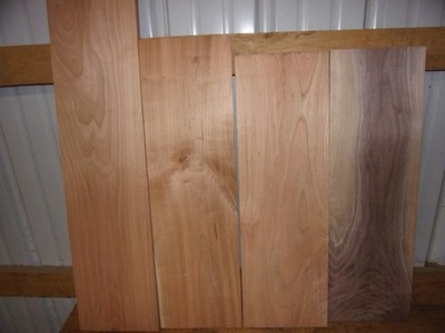 4 PC 1 PC WALNUT 3 PC CHERRY WOOD BOARDS KILN DRIED LOT A42A 3/4'' THICK