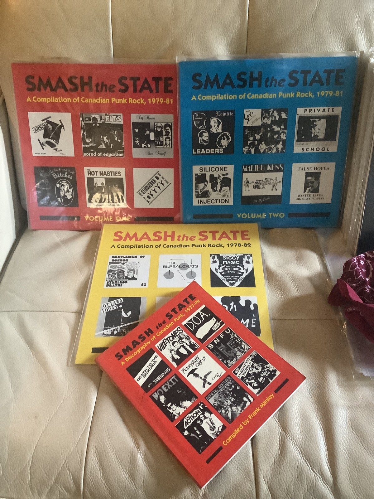 Smash The State LP lot book & 7” rare 🇨🇦 punk comp kbd btf bloodstains across