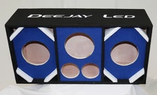 Deejay LED D6T2H1BLUE Two 6-in Woofers Plus Two Tweeters And One Horn Blue Empty