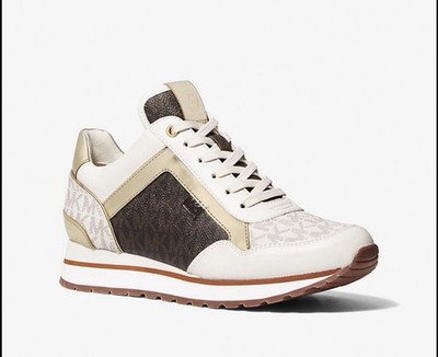 Michael Kors Maddy Trainer Sneakers Women Size 11m Black/Brown