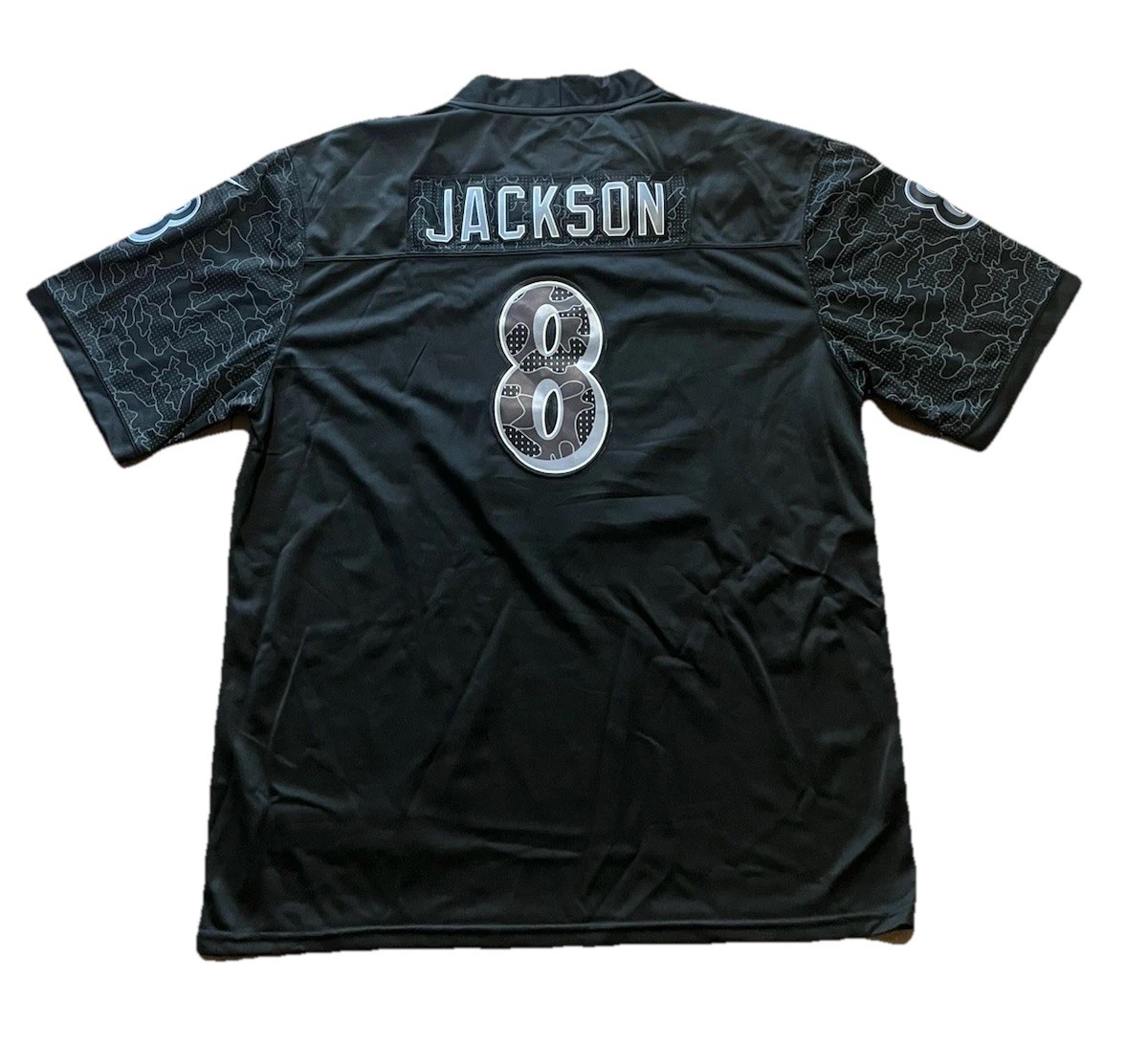 Lamar Jackson #8 Jersey Baltimore Ravens Black NFL Nike RFLCTV