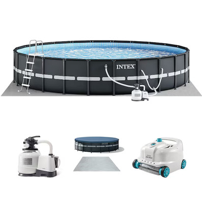 Intex Ultra XTR Pool Set 18 Ft With Robot Cleaner And Cover Free Shipping