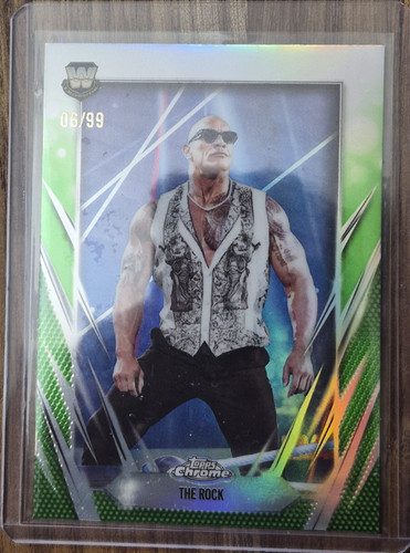 Topps 2026 Chrome WWE The Rock #1 Serial Numbered 06/99 Print Run 99