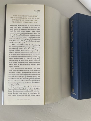 Laura Bush SIGNED Spoken From The Heart 2010 1st Edition Hardcover Nice! - Picture 10 of 13