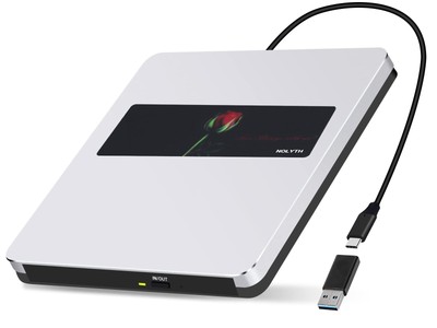 External CD Drive for Mac USB C SuperDrive for Apple, Portable DVD Drive Play...