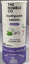 The Humble Co. Toothpaste Tablets, Sensitive, Spearmint, Fluoride-Free,60 Tablet