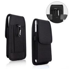 Cell Phone Vertical Nylon Carrying Belt Clip Pouch Case Holster Cover For iPhone