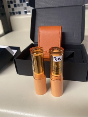 Lot Of 2 - RoC Multi-Correxion Revive & Glow Under Eye Balm - 0.14oz & Case