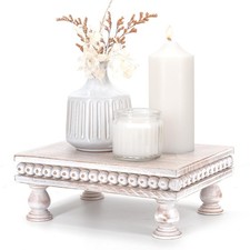 Pine Wood Display Riser for Home Decor   Rustic Pedestal Stand for Displaying...