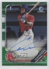 2019 Bowman Draft Chrome Pick Green Refractor 70/99 Cameron Cannon Auto 2f9