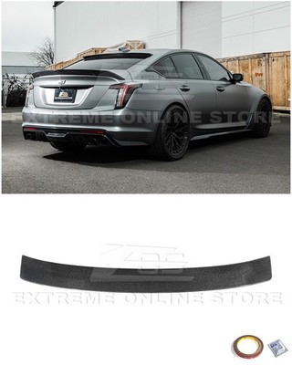 For 20-Up Cadillac CT5 | Carbon Fiber Rear Roof Top Wing Window Spoiler Kit