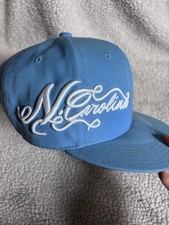 Rare 90s North Caroline Fitted Hat. Blue Flat Cap Top Pro . Size M