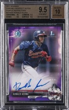2017 BOWMAN PURPLE REFRACTORS #CPARA RONALD ACUNA BGS 9.5