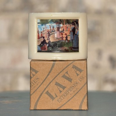 LAVA Glowing Art Candle Georges Seurat La Grande Jatte Fine Art Candle NEW