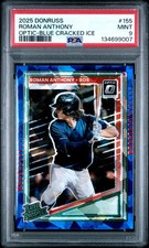 2025 PANINI DONRUSS OPTIC-BLUE CRACKED ICE #155 ROMAN ANTHONY 5/15 PSA 9