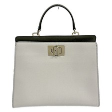 FURLA 1927 M Top Handle Bag 28.5 8050597192499 Light gray Khaki Leather Handbag