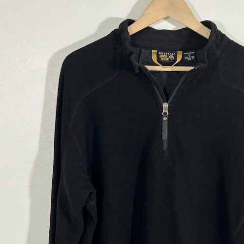 Mountain Hardwear Sweater Size XL Black Wool Pullover Quarter Zip Jacket - Picture 2 of 6