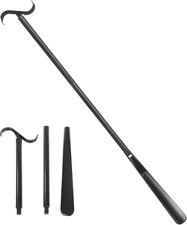 Fanwer Long Handle Shoe Horn for Seniors -33.5" Long Dressing Stick, Shoe Helper