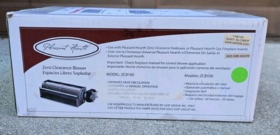 Pleasant Hearth Circulating Blower for Zero Clearance Fireplace ZCB100 Used