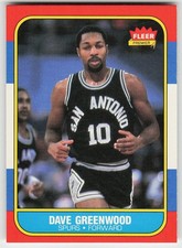 1986-87 Fleer #41 Dave Greenwood BASKETBALL San Antonio Spurs