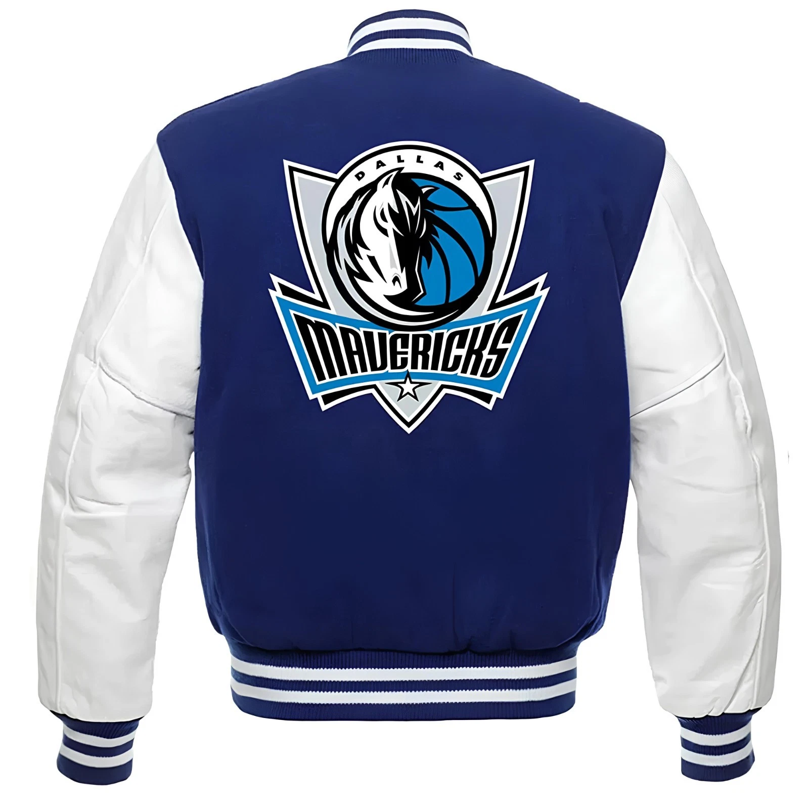 Dallas Mavericks Blue Body White Jacket