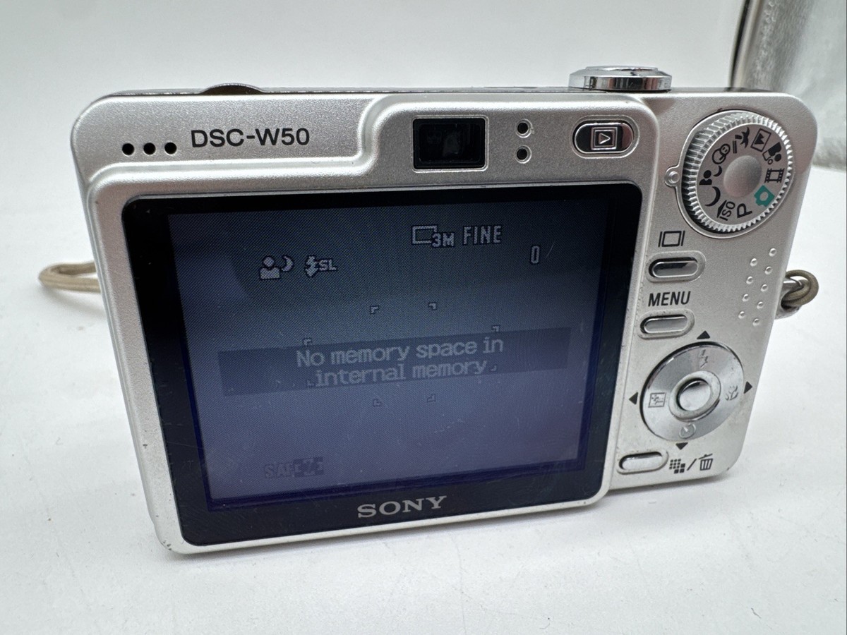 Sony Cyber-shot DSC-W50 6.0MP Digital Camera - Silver for sale