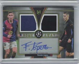 Topps UCC Museum 2025 Auto Patch Worn Fermin Lopez /50 FC Barcelona Home Away