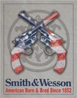 Tin Metal Signs Smith & Wesson - American Born Tin Sign - Nostalgic Vintag