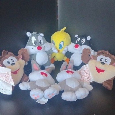 Crown Crafts Looney Tunes Mini Plush Lot (7) 2000 PA-13849(CN) Baby