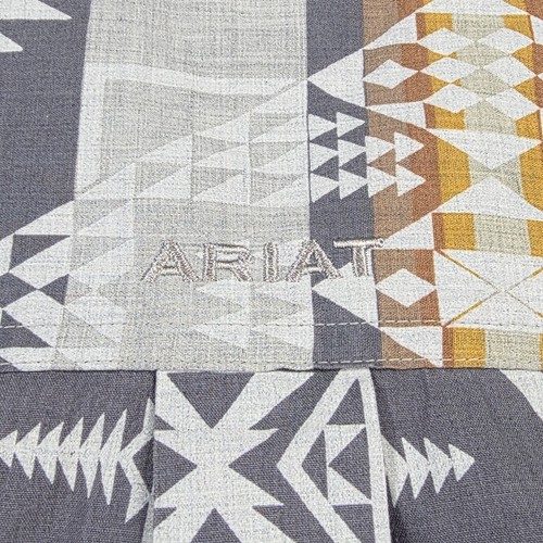 Ariat Pendleton Azteken graues langärmliges Westernhemd mit Knopfleiste XLarge für Herren - Bild 8 von 10